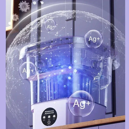 Portable Foldable Washing Machine Mini Laundry Washer with Spin Dryer