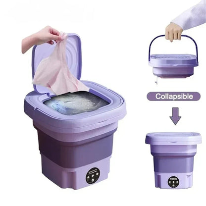 Portable Foldable Washing Machine Mini Laundry Washer with Spin Dryer